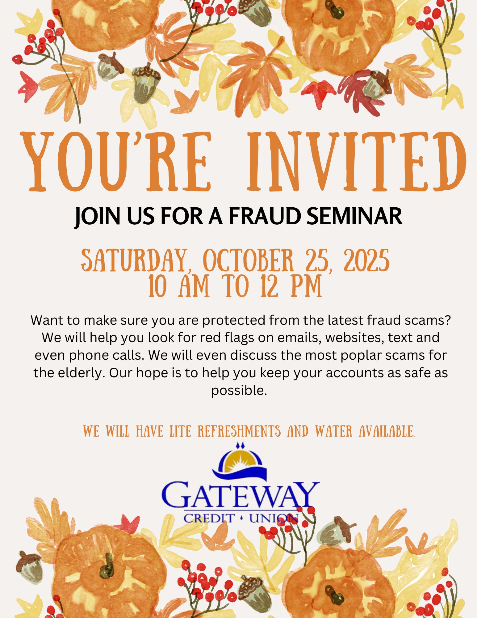 Join Us for a Fraud Seminar 